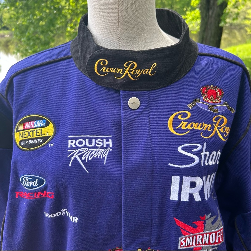Crown Royal Team Caliber Nascar Racing Jacket Roush Racing Mens XL - Picture 3 of 11